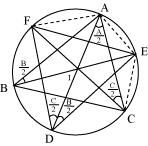 Question image for bisectors of angle A B and C of a triangle ABC int